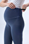 714 Gray Color Extra Soft Textured, Shaping / Sculpting and Flexible High Waist Maternity Leggings with Effective Effect - 6