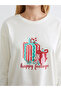 Crew Neck Printed Women's Pajamas - 3