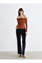 Esvab • Modern & Distinctive Wide Roba Collar Ruched Women's Knitwear Sweater - 2
