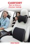 Carfort Large Visco Car Neck Pillow – Visco Car Lumbar Pillow Set - Car Pillow - Black |