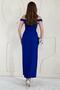 Sax Madonna Collar Rose Dress - 5