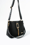 Gold Detailed 3 Compartment Shoulder and Crossbody Bag - 3
