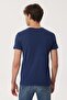 William Men's 100% Cotton O-Neck T-Shirt Navy Blue - 4