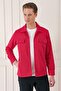 Men's Comfort Fit Flap Pocket Twill Woven Stretch Cotton Red Shirt Jacket g 1561 - 3