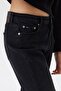 Funny High Waist Regular Fit Straight Leg Black Women's Jeans - 5