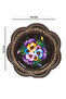 Tea Cup Coasters 10X10Cm 6 Pieces Washable Non-Slip Leather Yellow Blue Purple Violet - 2