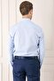 Men's Gk 720 Slim Fit Textured Cotton Classic Blue Shirt - 5