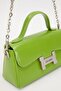 Green Shoulder Bag with Hidden Pocket Detail - 3