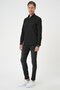Men's Slim Fit Textured Buttoned Collar Cotton Classic Black Shirt Gk 739 - 2