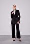Black Houndstooth Pattern Jacquard Jacket Set