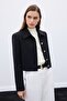 Buttoned Short Jacket - Black - 7