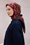 Twill Silk Scarf Brown, Pink - 2