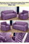 Crinkled Sofa Couch Cover Set Elastic Skirted Sofa Couch Slipcover 3+3+1+1 Standard