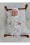 Guipure and Pearl Detailed Baby Girl Romper Set, Religious Ceremony Outfit - 7