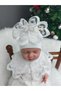 Guipure and Pearl Detailed Baby Girl Romper Set, Religious Ceremony Outfit - 5