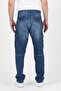 Men's Jeans Wide Leg Cargo Pocket Blue Baggy Trousers - 6