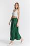Women's Long Prayer Hijab Maxi Pleated Green Skirt - 3