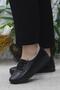 Safir 1252 Black Orthopedic Shoes Daily Women's Shoes - 6