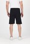Men's Elastic Waist Wide Leg Basic Black Baggy Shorts - 5