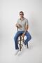 Men's Wide Leg Stretchy Baggy Blue Jeans