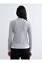 Two Mt Shop Quality Lcw Modest Gray Camisole Plain Tight & Slim Long Sleeve Women's Bodysuit - 4