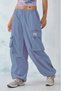 Elaine Blue Color Adjustable Waist and Leg Detail Oversized Cargo Pocket Piece Pants - 2