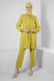 STONE DETAILED WAIST RUBBERED DOUBLE PANT SUIT 43910