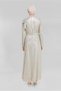 Stone Detail Silvery Evening Dress 40769 - 3