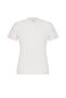 Leoni Women's 100% Cotton Crew Neck T-Shirt Off White - 2