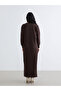 Brown Crew Neck Sweat Dress - 4