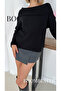 Women's Ecru Shoulder Detail Soft Knit Sweater Madonna Collar – - 6