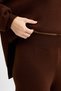 Women's Brown Crew Neck Sweater-Pants Knitwear Set - 5