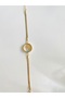 Steel Bracelet with a Round Bracelet with a Clover Figure and Beads Inside - 5