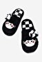 Women's Closed-Front Bow Tie House Slippers Black - 5