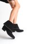 Black Suede Women's Boots with Metal Accessories Western Cowboy Mira - 2
