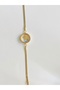 Steel Bracelet with a Round Bracelet with a Clover Figure and Beads Inside - 4