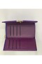 Women's Purple Cat Detailed Large Size Horizontal Wallet 10X17X5Cm - 2