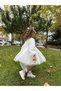 Baby Girl Long Sleeve Bow Rose Birthday Party Wedding Special Occasion Formal Dress for Girls - 5