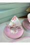 Turkish Coffee Cup Veronica Blush 2 Person Set 6 Pieces / Turkish Delight Bowl / Snack Bowl - 2