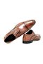 Tan Color Lace-Up Genuine Leather Men's Shoes - 2
