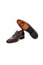 Brown Laceless Genuine Leather Men's Shoes - 3