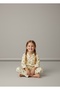 Floral Pattern Long Sleeve 100% Cotton Front Buttoned Shirt Collar Girls Pajama Set - 6
