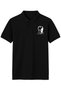 Cotton Lu Polo Yaka Ataturk Printed Black Short Sleeve 10 November T-Shirt