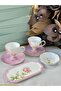 Turkish Coffee Cup Veronica Blush 2 Person Set 6 Pieces / Turkish Delight Bowl / Snack Bowl