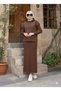 Hooded Pocket Dress-Sweater 2-Piece Knitwear Set - 2