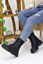 Women's Lace-Up Zippered Glitter Detailed Thick Sole Boots Winter Waterproof 511 - 4