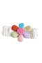 White Color Flower Figured Plush Hair Band - 2