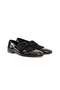 Black Color Laceless Genuine Leather Men's Shoes