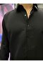 Slim Fit Satin Shirt with Snap Fasteners - 2