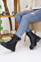 Women's Lace-Up Zippered Pocket Buckle Thick Sole Boots Winter Waterproof 501 - 3